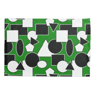 Housse D'oreillers Green Bauhaus Collage