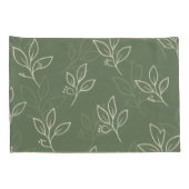 Housse D'oreillers Green Leaf Pillowcase Set (Dos-Droit)