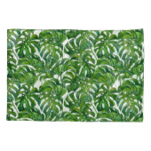 Housse D'oreillers Green Monstera Feuilles Tropical sans couture (Dos)