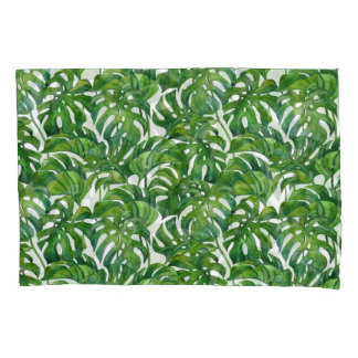 Housse D'oreillers Green Monstera Feuilles Tropical sans couture