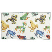 Housse D'oreillers Grenouilles sur blanc naturel (devant-gauche)