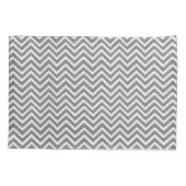Housse D'oreillers Grey Chevron oreiller personnalisé (Dos)