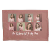 Housse D'oreillers Grille photo minimal moderne 8 - Rose (devant)