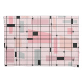 Housse D'oreillers Grille rose rétro et Starburst Pillowcase (devant)