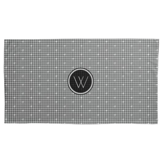 Housse D'oreillers Gris avec Coque Coussin de Houndstooth Accent Arge (devant)
