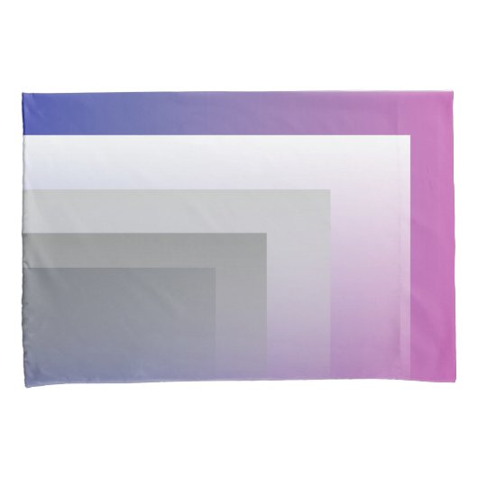 Housse D'oreillers gris bleu Fuchsia (devant-Droit)