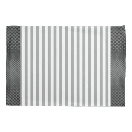 Housse D'oreillers Gris Et Blanc (Dos)