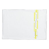 Housse D'oreillers Gris Jaune Blocs Art Abstrait (Dos)