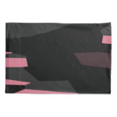 Housse D'oreillers gris rose et noir abstrait (Dos)