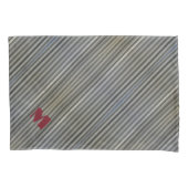 Housse D'oreillers Gris Smokey Monochromatique rayures Monochromatiqu (devant-gauche)