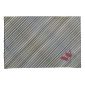 Housse D'oreillers Gris Smokey Monochromatique rayures Monochromatiqu (devant-Droit)