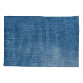 Housse D'oreillers Gros plan bleu jean texture (Dos)