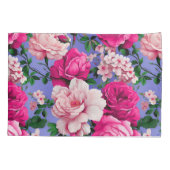 Housse D'oreillers Grosse Fleur rose rétro (Dos)