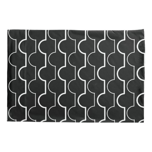 Housse D'oreillers Grosses pétales noires (Dos)