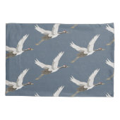 Housse D'oreillers Grues à ressort bleu (Dos)