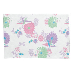 Housse D'oreillers Grues et fleurs en papier d'origine