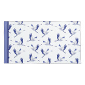 Housse D'oreillers Grues volantes bleues et blanches (Dos-gauche)