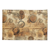 Housse D'oreillers Grunge Rustic Steampunk Horloge (1) (Dos-gauche)