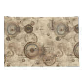 Housse D'oreillers Grunge Rustic Steampunk Horloge (11) (Dos-Droit)