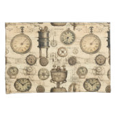 Housse D'oreillers Grunge Rustic Steampunk Horloge (14) (devant-Droit)