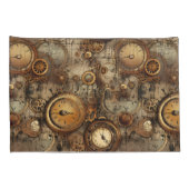Housse D'oreillers Grunge Rustic Steampunk Horloge (3) (Dos-Droit)