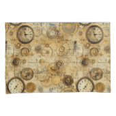 Housse D'oreillers Grunge Rustic Steampunk Horloge (5) (devant-Droit)