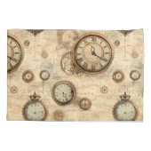 Housse D'oreillers Grunge Rustic Steampunk Horloge (6) (Dos-gauche)