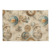 Housse D'oreillers Grunge Rustic Steampunk Horloge (7) (Dos-Droit)