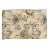 Housse D'oreillers Grunge Rustic Steampunk Horloge (7) (devant-Droit)