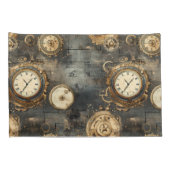 Housse D'oreillers Grunge Rustic Steampunk Horloge (8) (Dos-Droit)