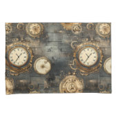 Housse D'oreillers Grunge Rustic Steampunk Horloge (8) (devant-Droit)