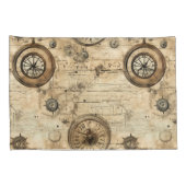 Housse D'oreillers Grunge Rustic Steampunk Horloge (9) (Dos-Droit)