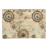 Housse D'oreillers Grunge Rustic Steampunk Horloge (9) (devant-Droit)