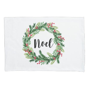 Housse D'oreillers Guirlande d'aquarelle de Noël