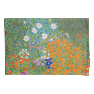 Housse D'oreillers Gustav Klimt - Jardin des fleurs