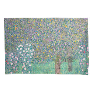 Housse D'oreillers Gustav Klimt - Rosiers sous les arbres