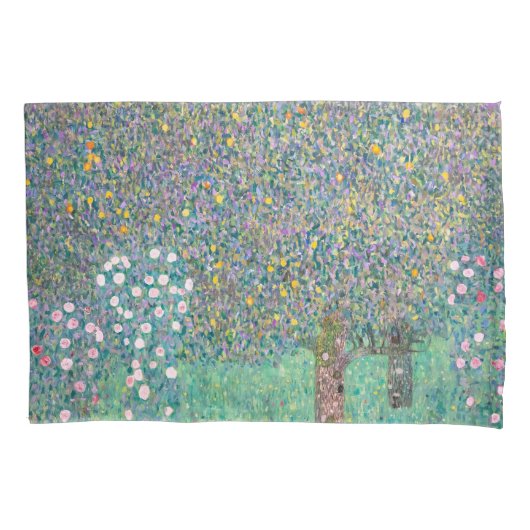 Housse D'oreillers Gustav Klimt - Rosiers sous les arbres (devant)