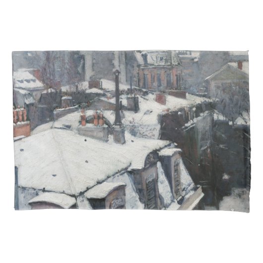 Housse D'oreillers Gustave Caillebotte - Toits dans la neige (devant)