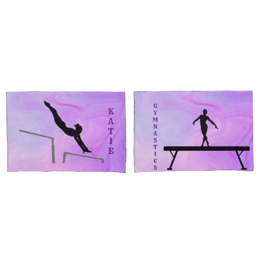 Housse D'oreillers Gymnastique Filles Événements Pillowcases (devant-Set)