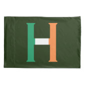 Housse D'oreillers H Monogramme superposé sur le drapeau irlandais pc (Dos)