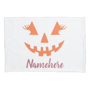Housse D'oreillers Halloween Citrouille Jack-o'-lantern fille personn