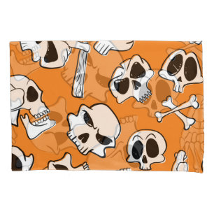 Housse D'oreillers Halloween Skulls Bones DoodMotif