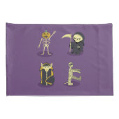 Housse D'oreillers Halloween Squelette Dracula Mummy Griffe Reaper (Dos-Droit)