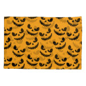 Housse D'oreillers Halloween : visages effrayants, style vintage. (Dos)