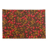 Housse D'oreillers hanches roses, brune et rouge (Dos-Droit)