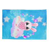 Housse D'oreillers  Happiness magic sweet bunny in the rainbow (Dos)