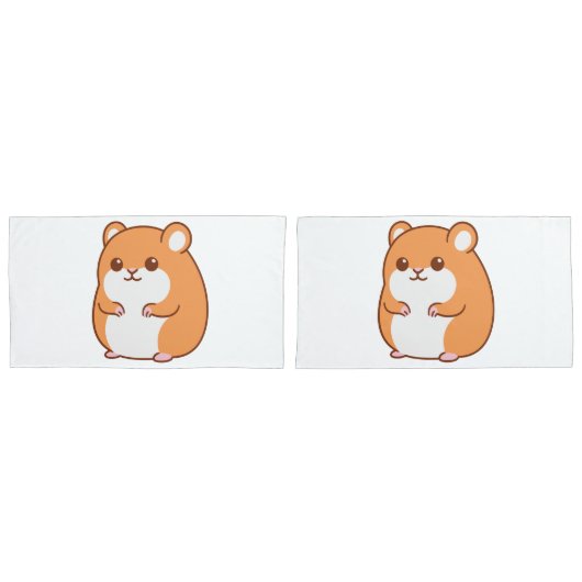 Housse D'oreillers Happy Hamster Pillowcases (devant-Set)