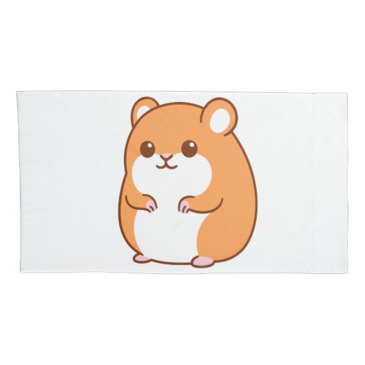 Housse D'oreillers Happy Hamster Pillowcases (Dos-Droit)