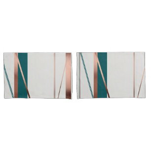 Housse D'oreillers Harmonie Abstraite Minimaliste Moderne Sarcelle &