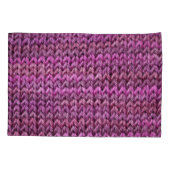 Housse D'oreillers Harmonie de Knit : Texture de bande violette (Dos)